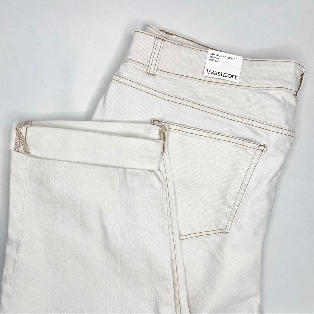 NWT Westport Crop Girlfriend Rolled Cuff Jeans